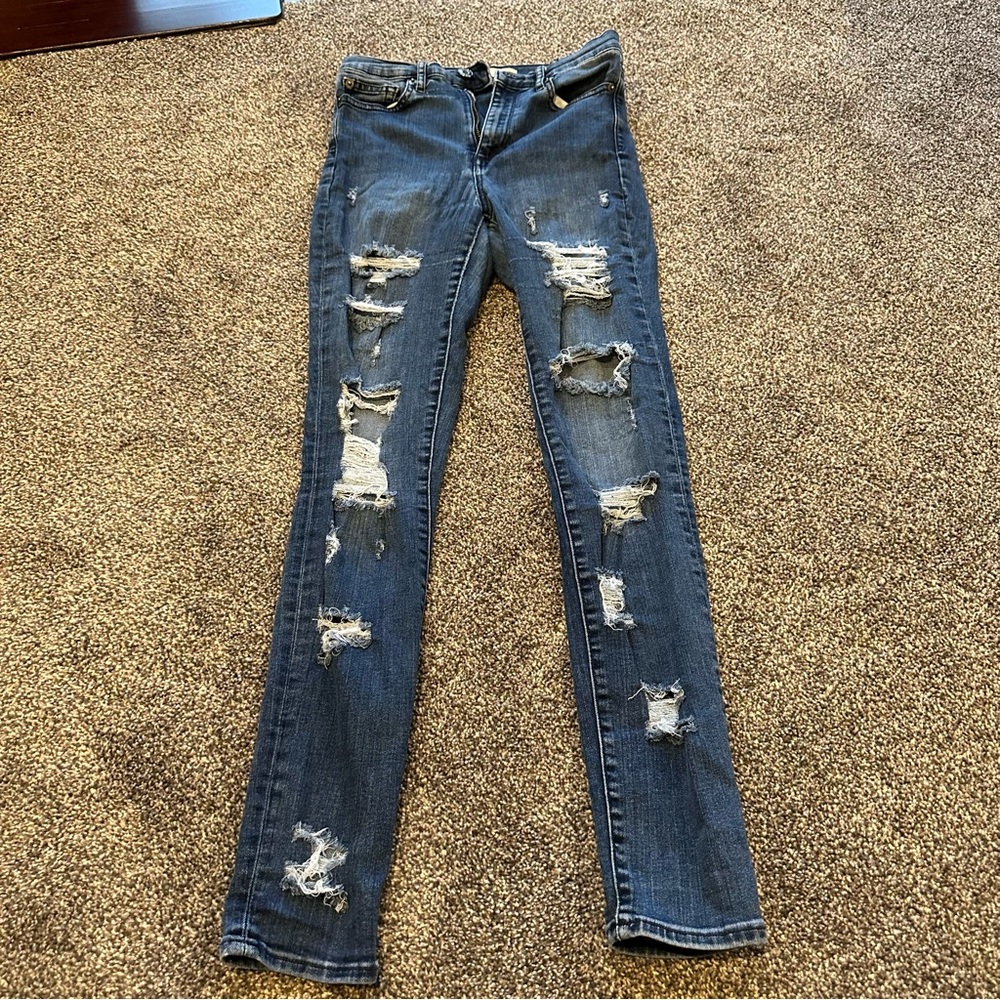 Gap skinny distressed jeans